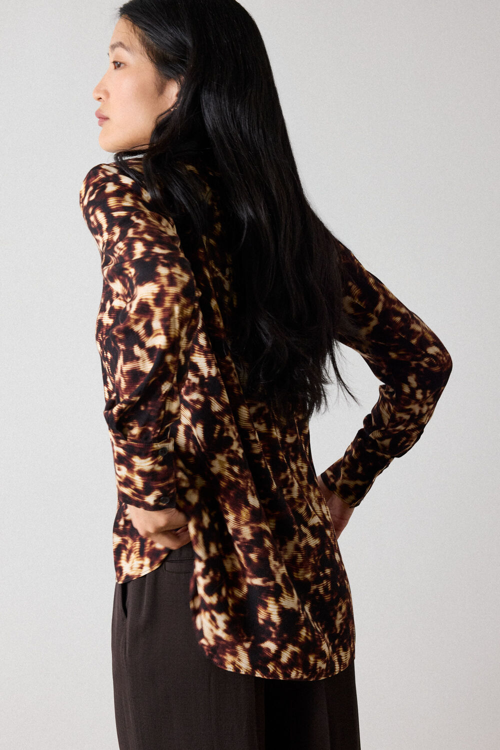 Abstract Animal Viscose Shirt