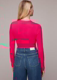 Ruched Zip Neck Top