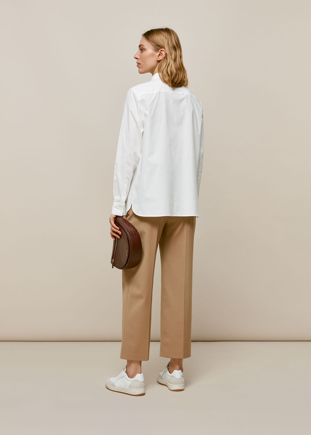Cotton Longline Shirt White