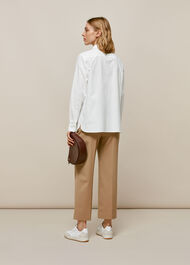 Cotton Longline Shirt White