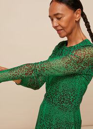 Speckled Animal Mesh Dress