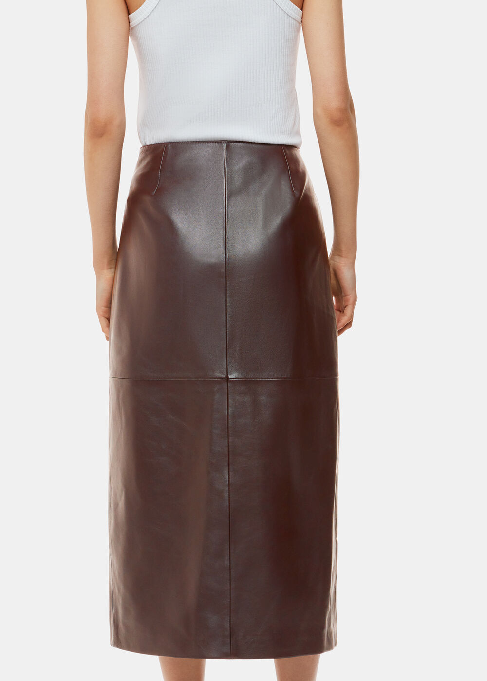 Josie Wrap Leather Skirt