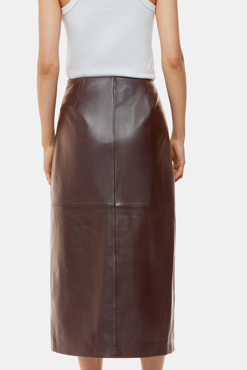 Josie Wrap Leather Skirt