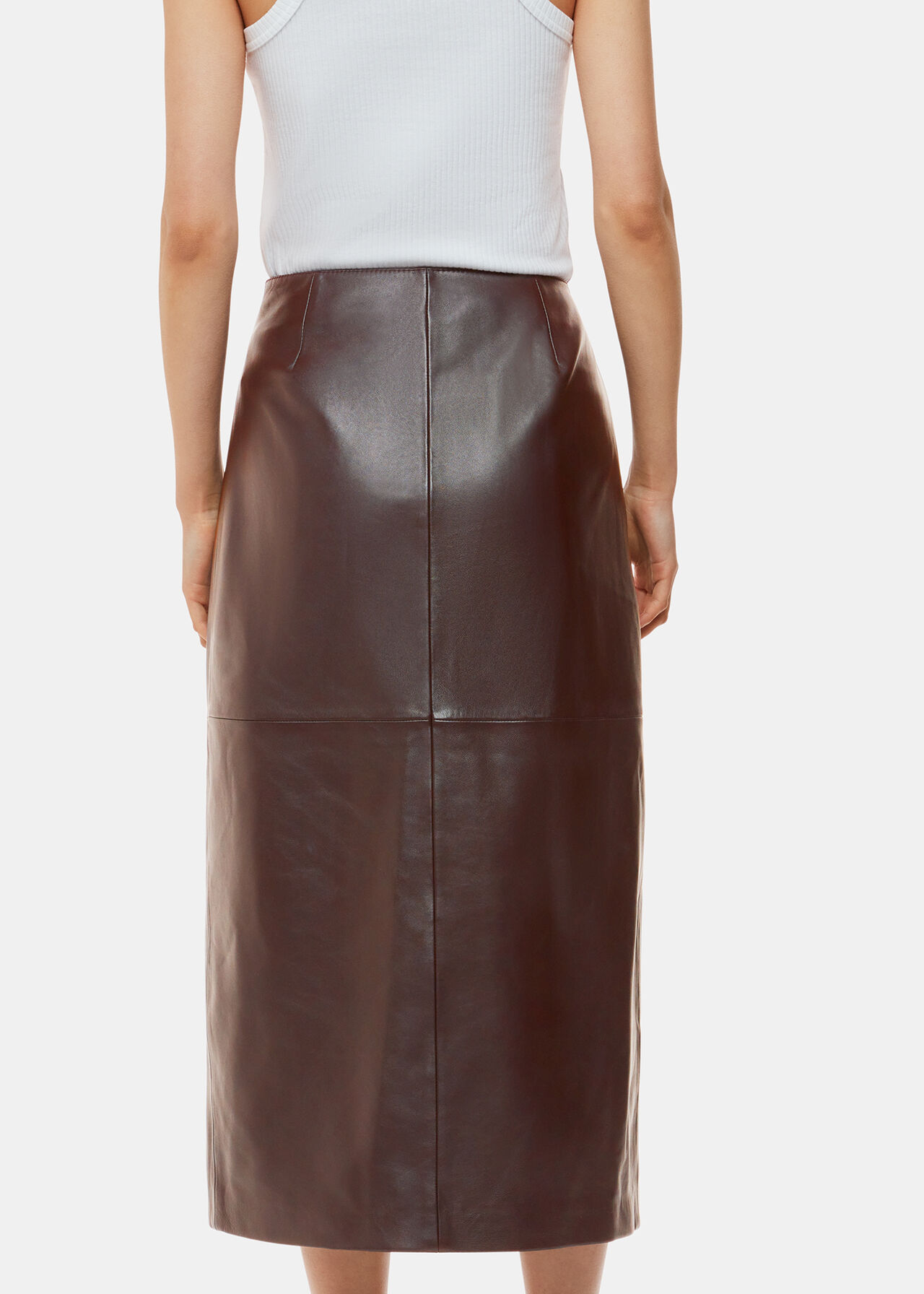 Josie Wrap Leather Skirt