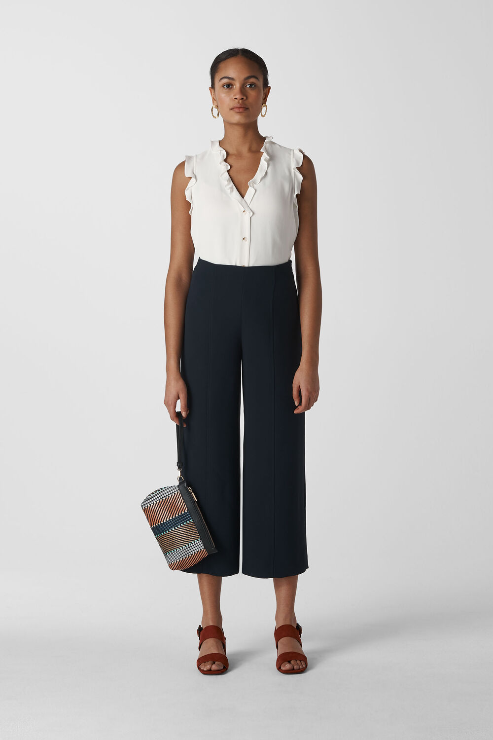 Emily Frill Top Ivory/Multi