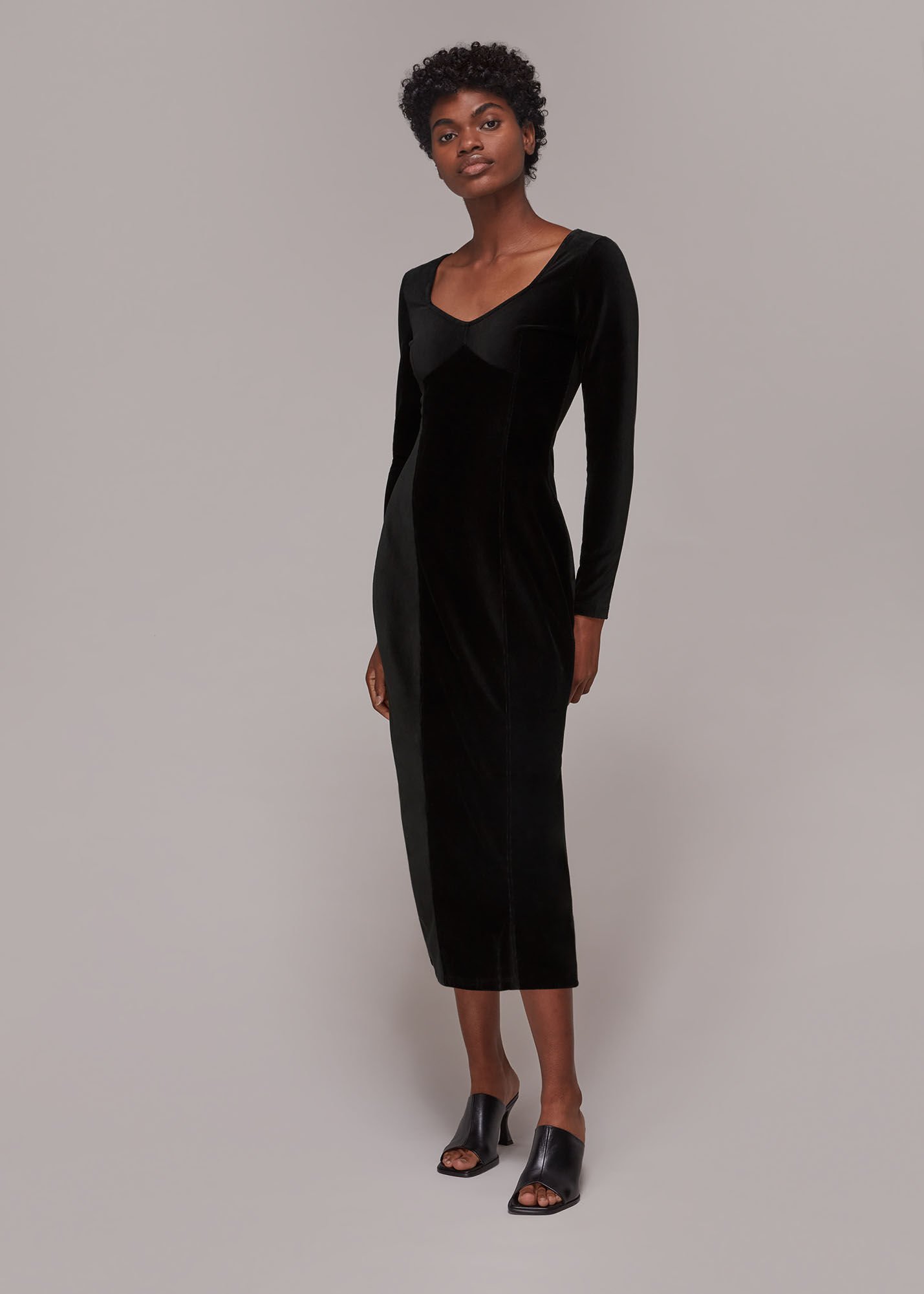 Black cheap cord dress