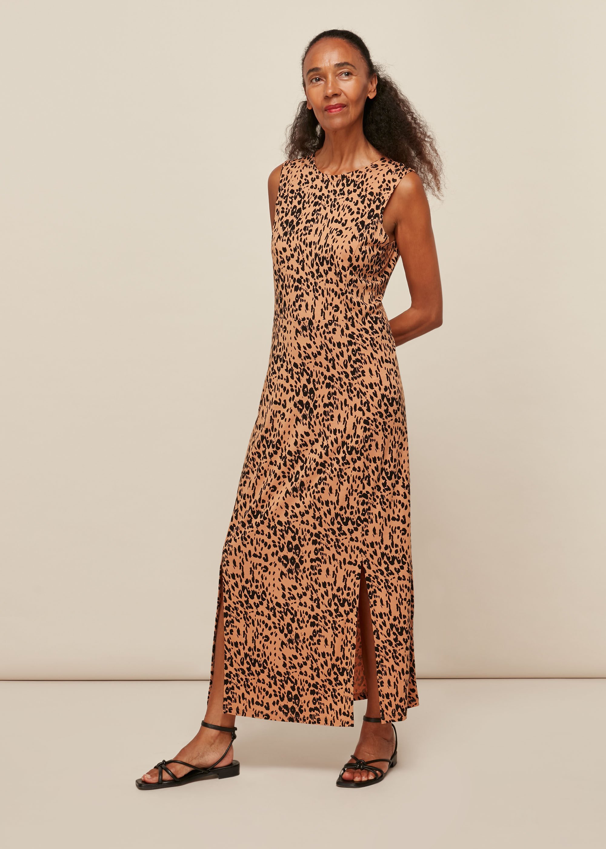 jersey animal print dress