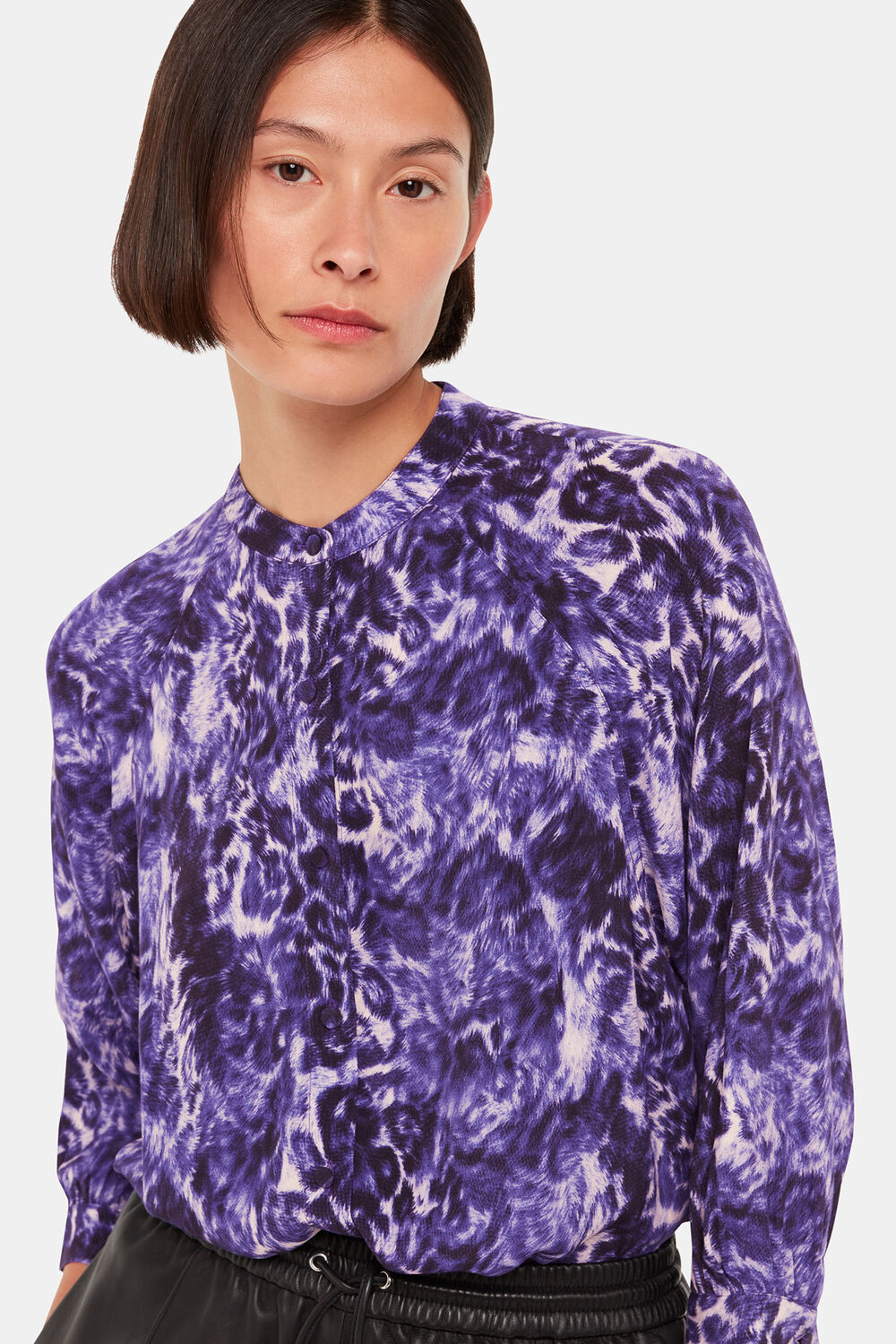 Glossy Leopard Raglan Shirt