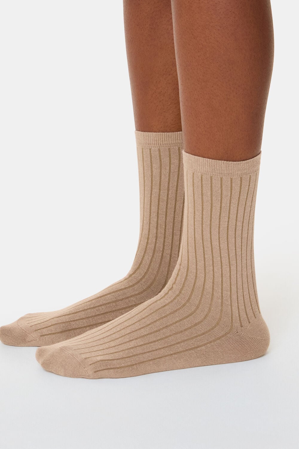 Blue Ribbed Socks Set of 3