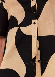 Swirl Linen Blend Shirt