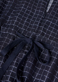 Grid Print Sleeveless Jumpsuit