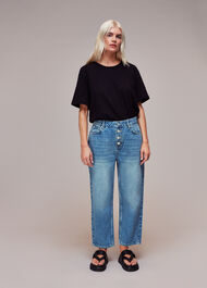 Petite Authentic Hollie Button Jean