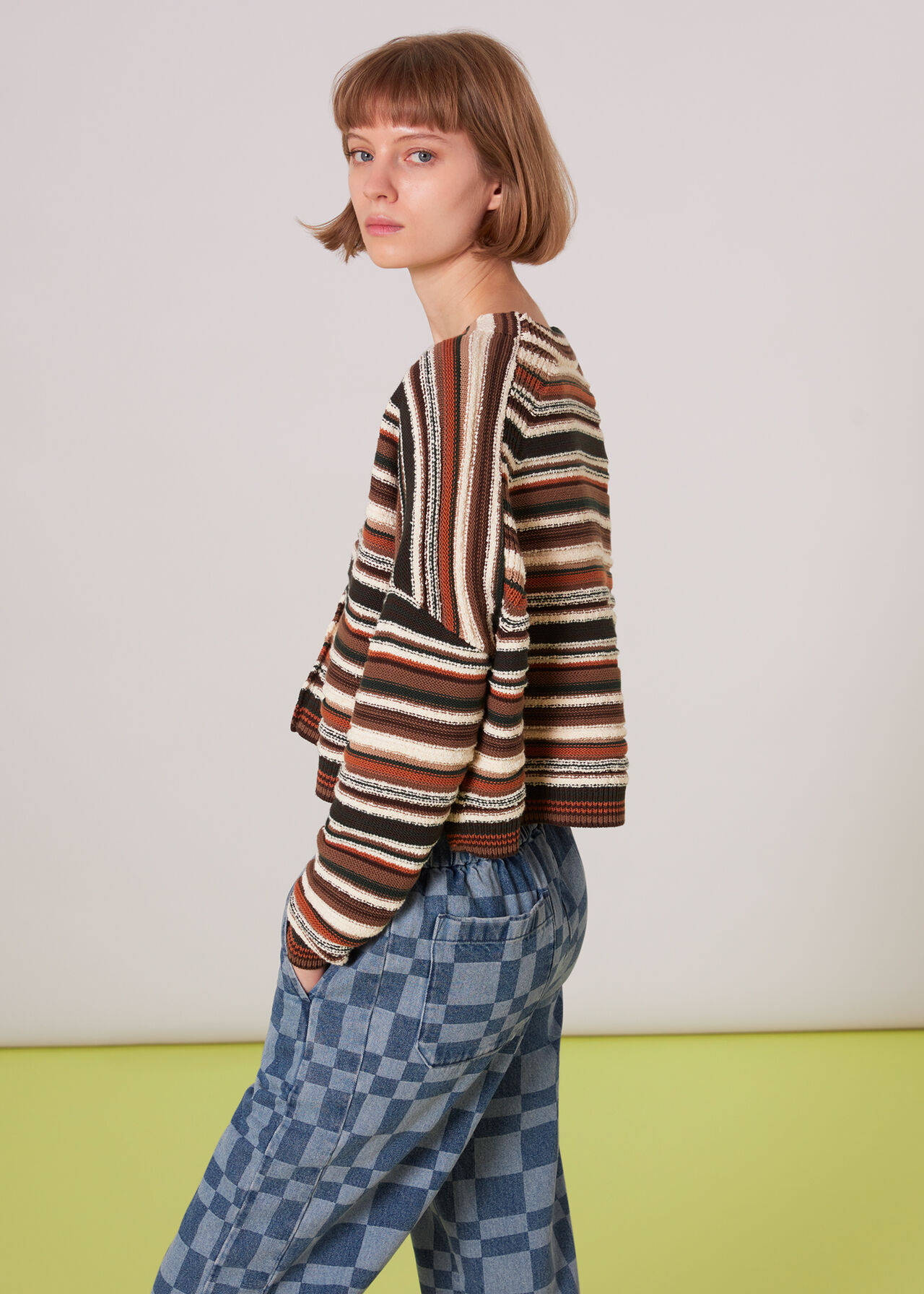 Winnie Stripe Knitted Cardigan