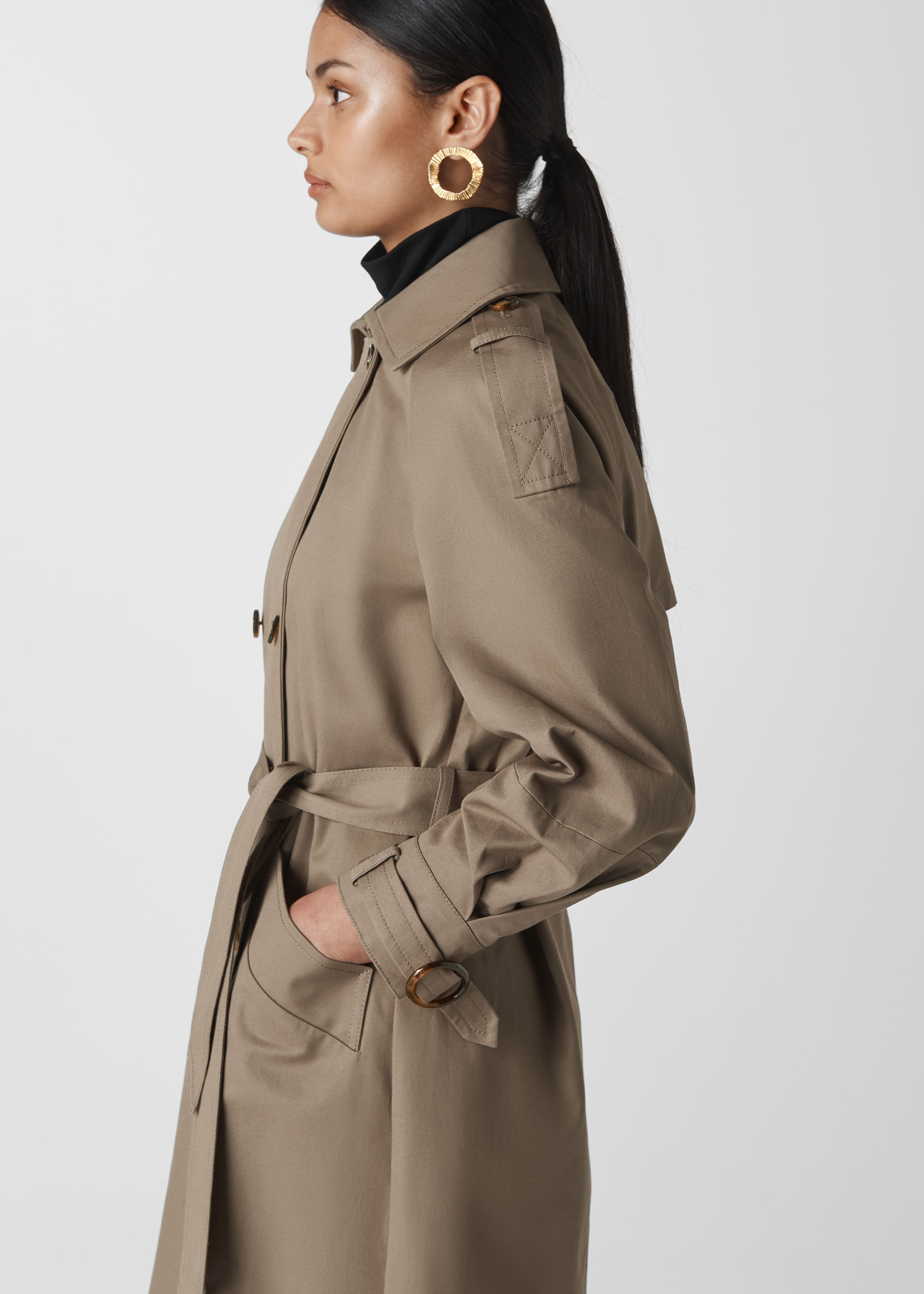 Whistles imra outlet balloon sleeve trench
