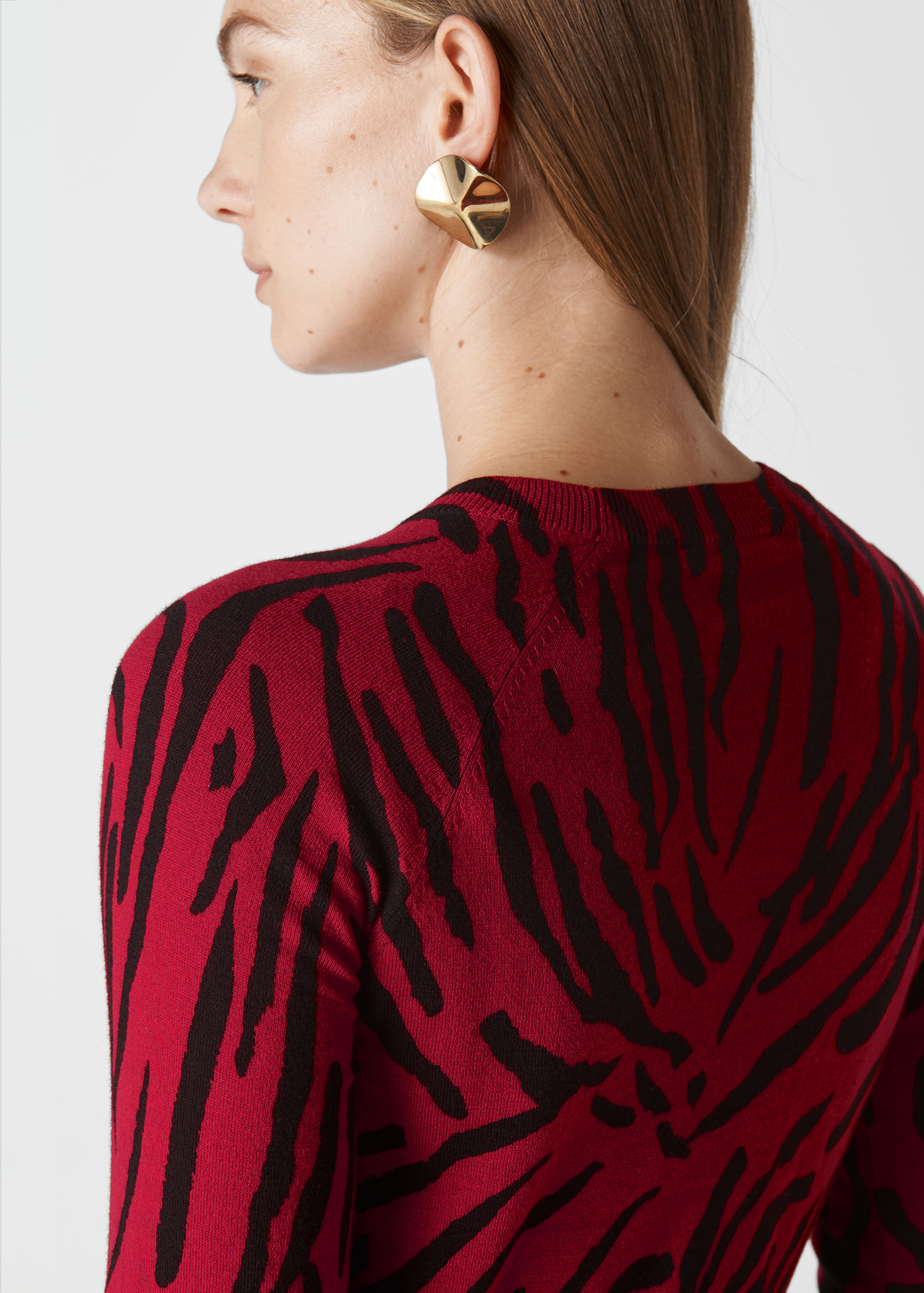 Whistles animal print jumper cheap