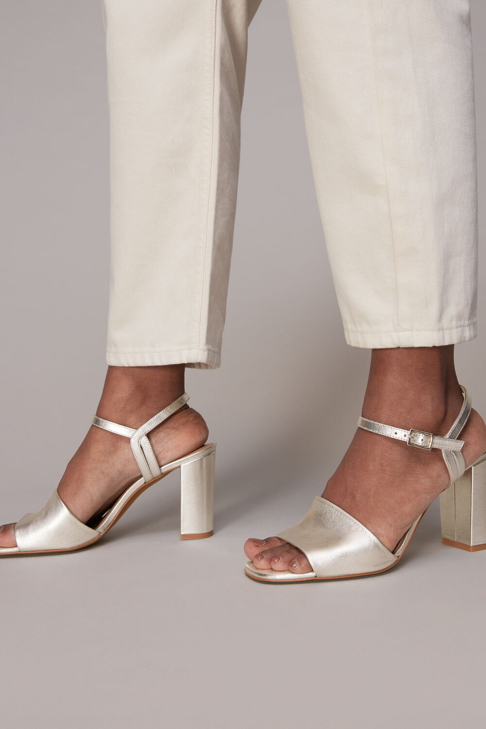 Lilley High Block Heel Sandal