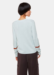 Stripe Sleeve Detail Crew