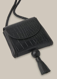 Arden Croc Tassel Bag