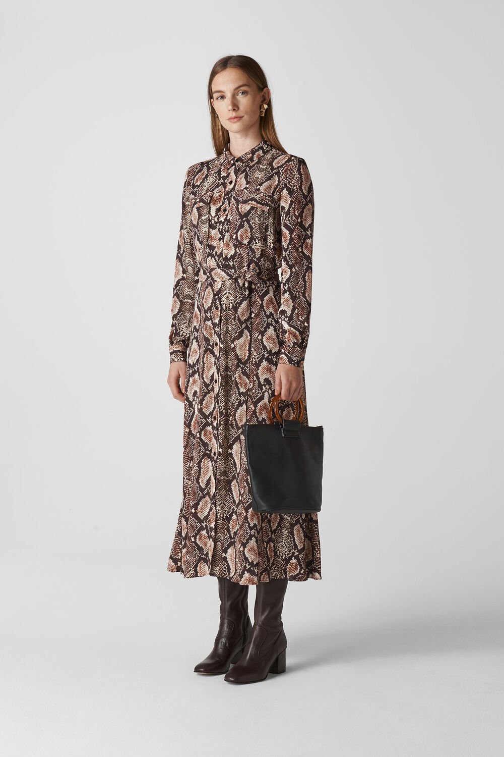 Elfrida Snake Print Dress Snake Print