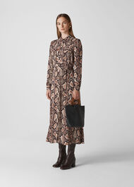 Elfrida Snake Print Dress Snake Print