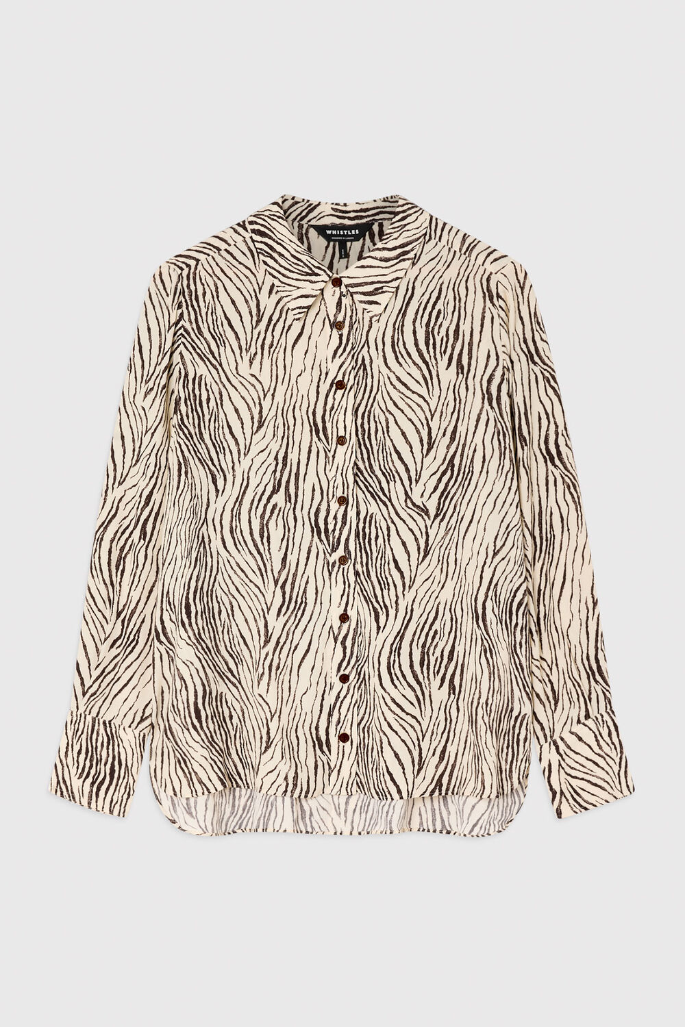 Brown Zebra Button Through Shirt