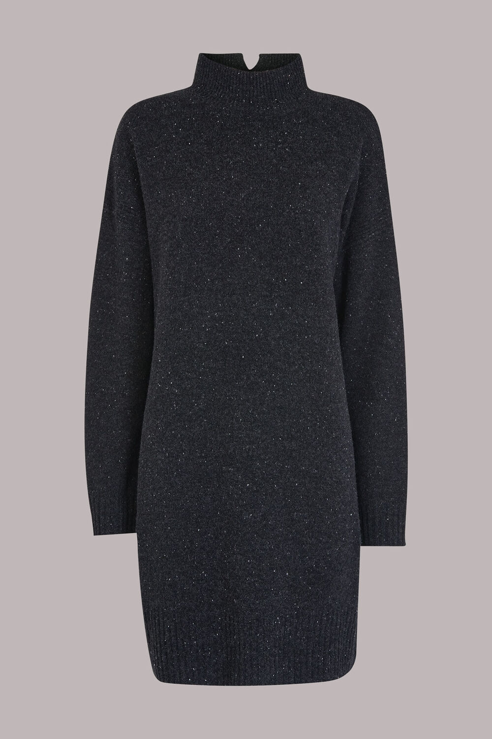 Funnel Neck Knit Dress
