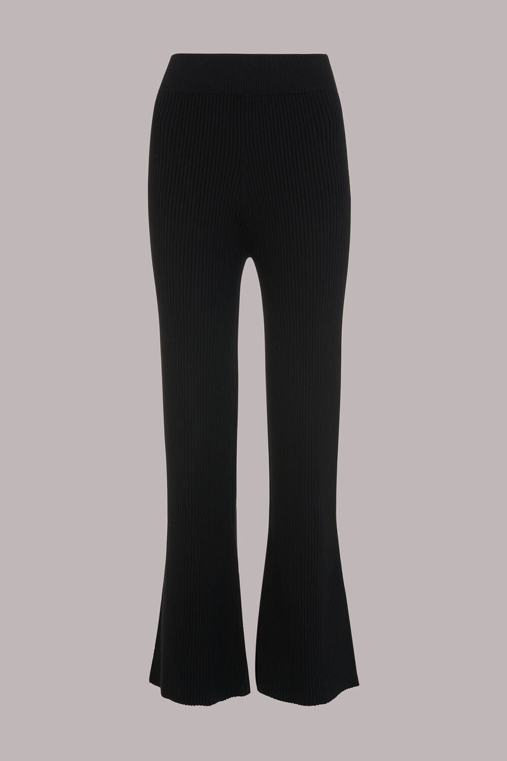 Knitted Ribbed Flare Trouser