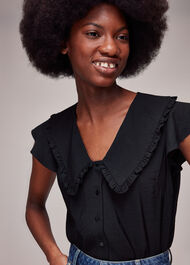 Short Sleeve Collar Top