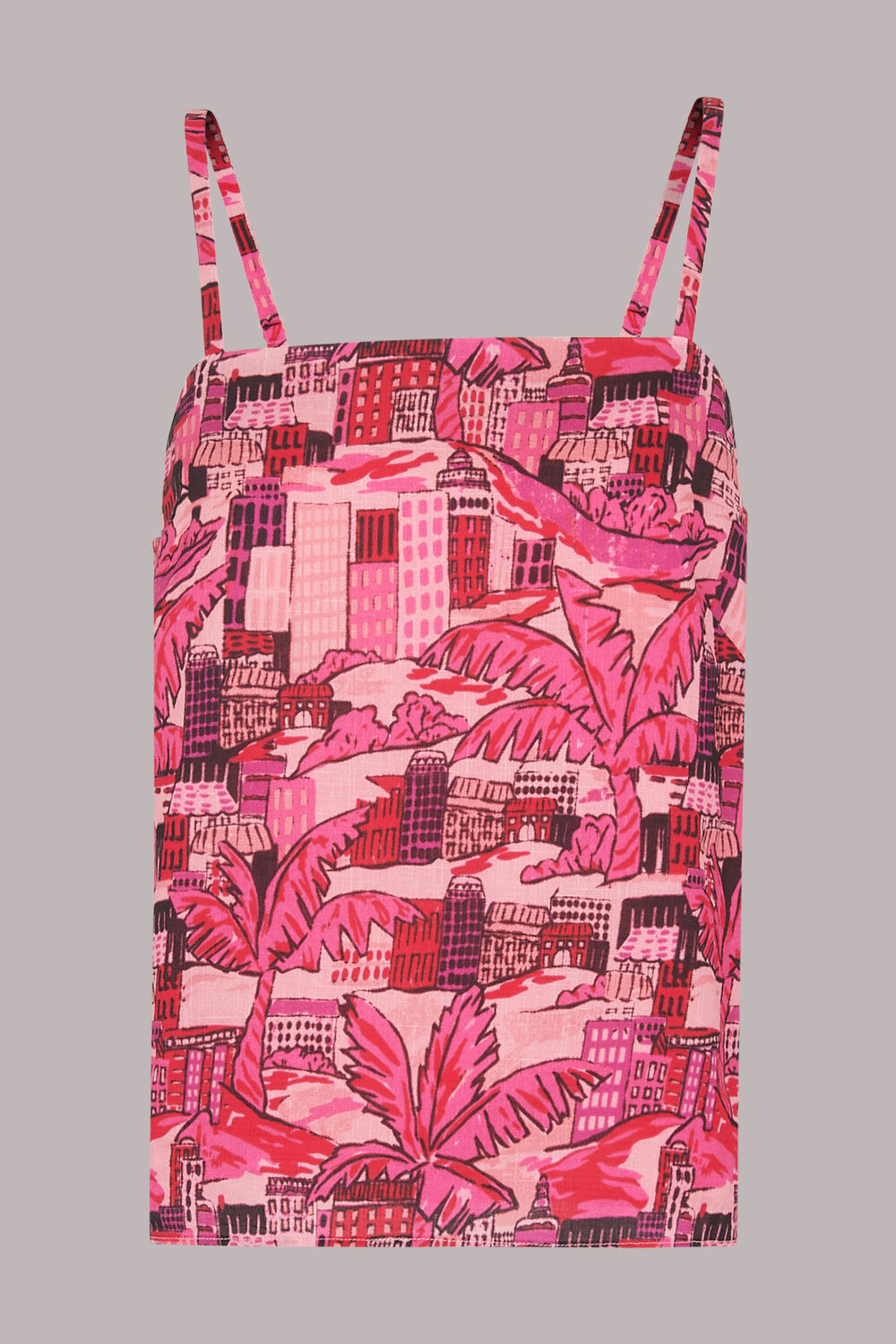 Hawaiian Print Strappy Top