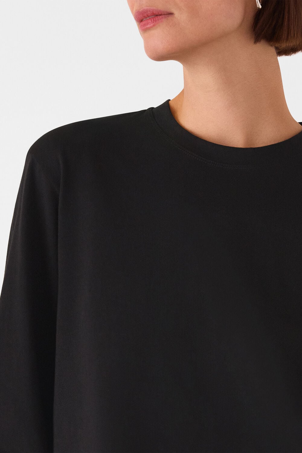 Black Relaxed Long Sleeve Tee