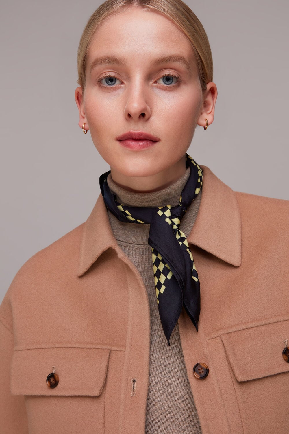 Checkerboard Silk Scarf