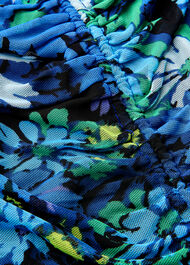 Retro Floral Mesh Dress