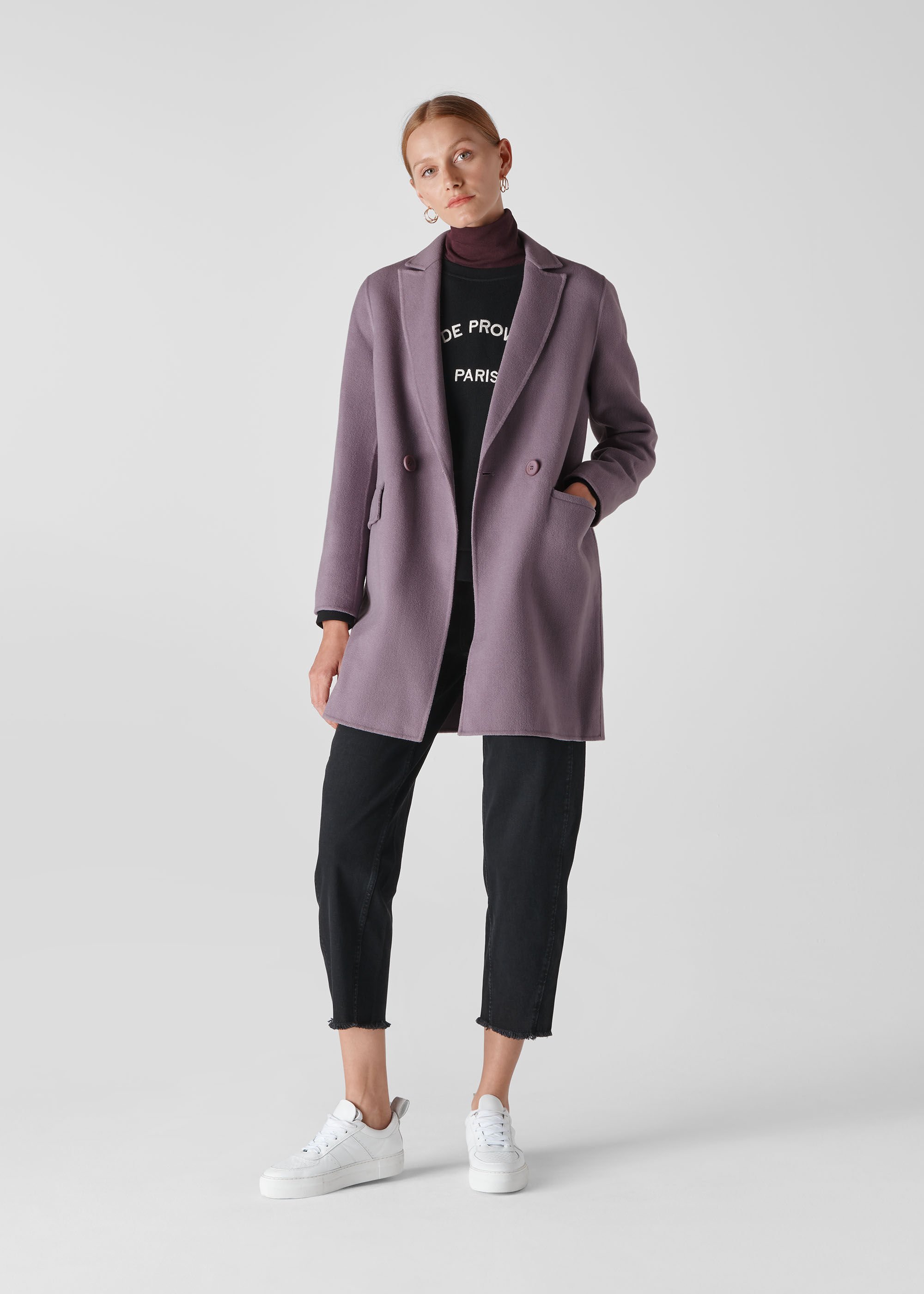 Lilac winter coat hotsell