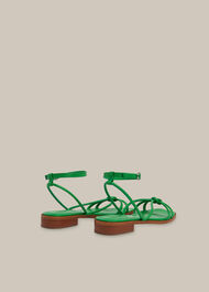 Roya Flat Strappy Sandal Green