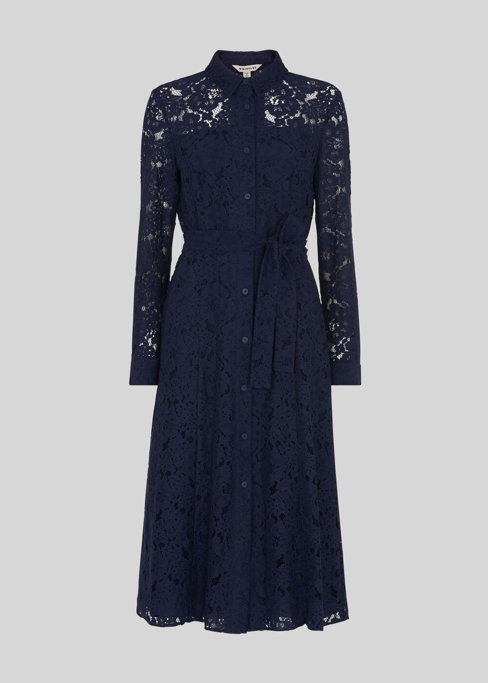 Oliviana Lace Midi Dress Navy