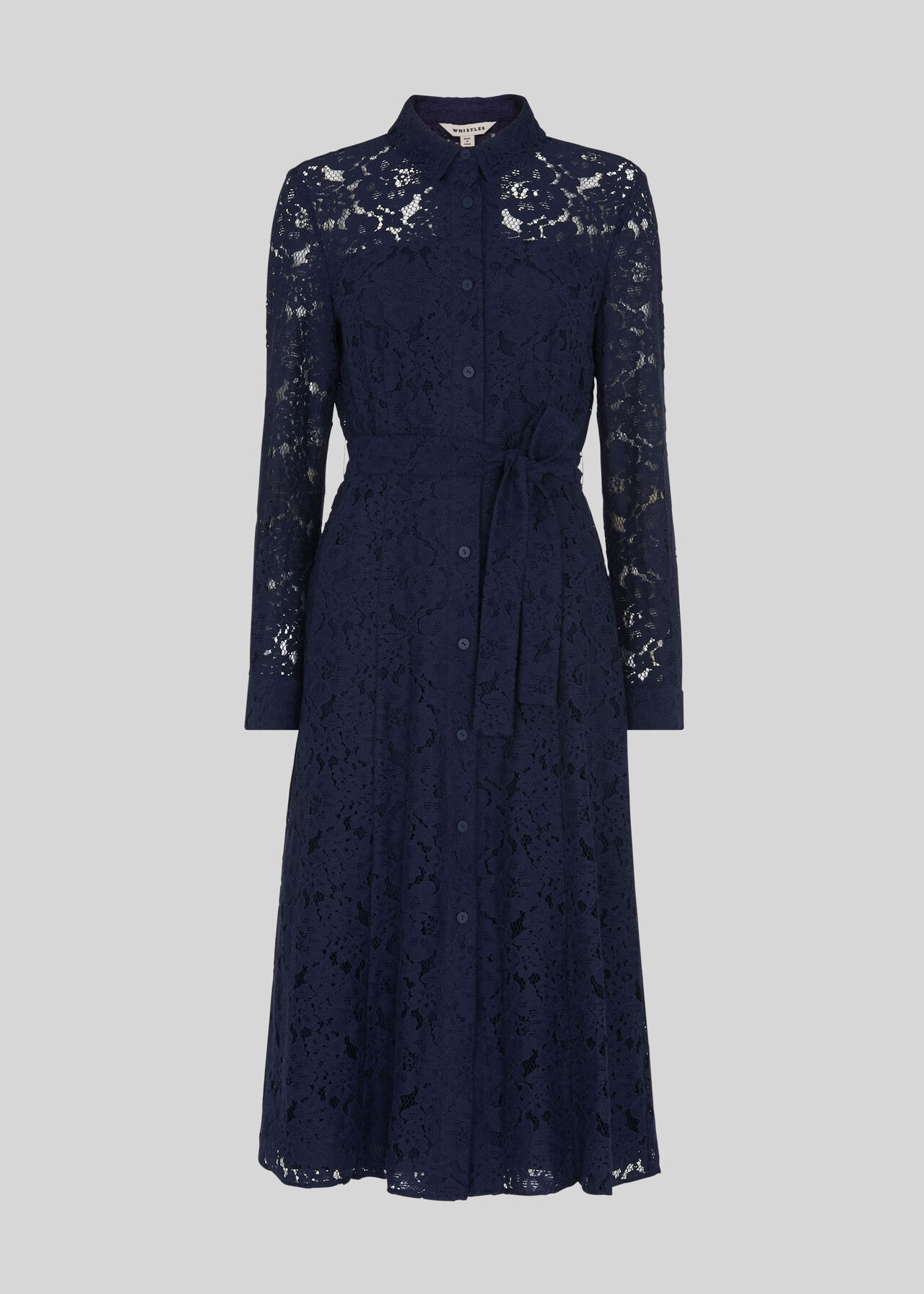 Oliviana Lace Midi Dress Navy