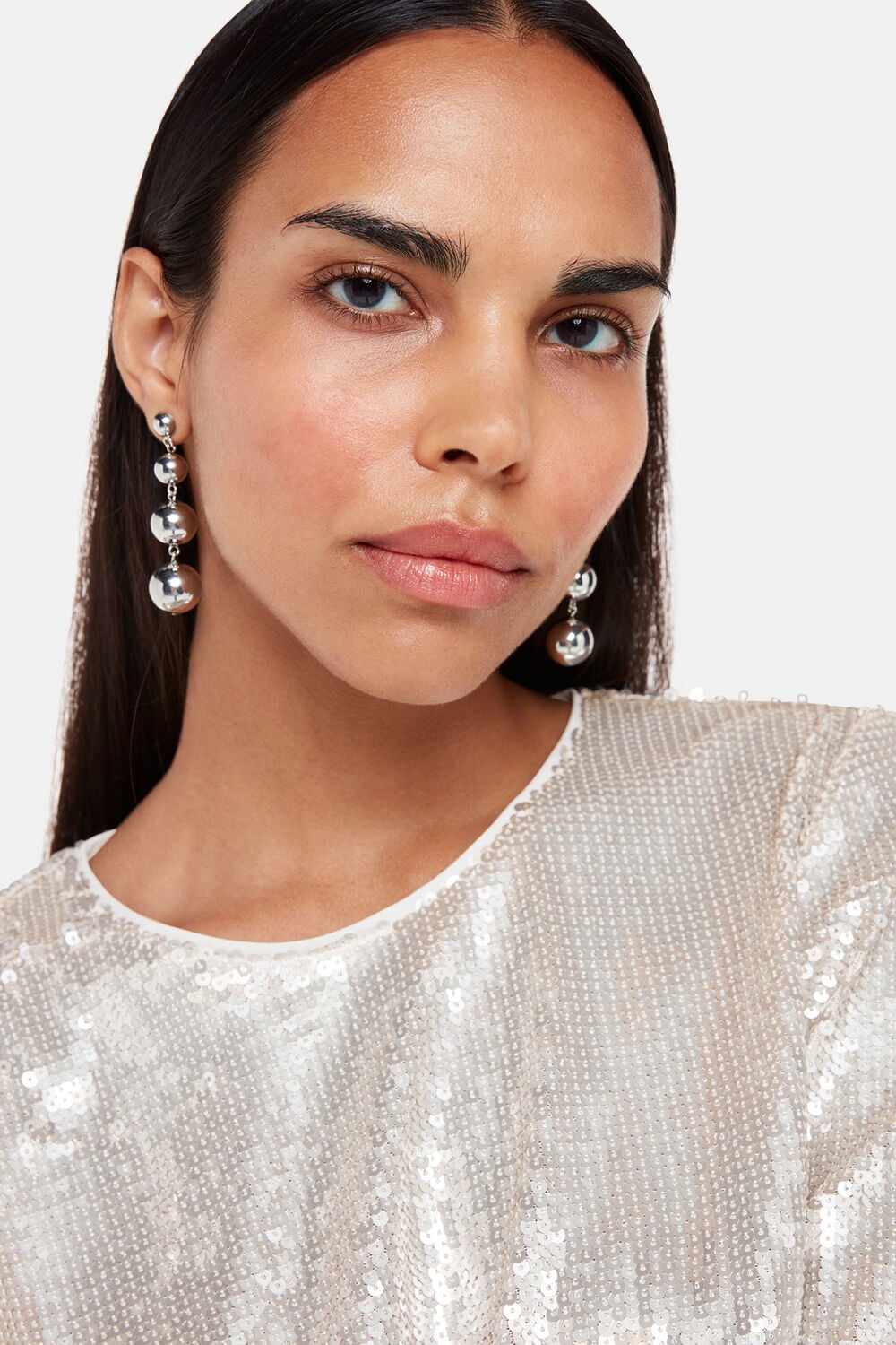 Sequin Minimal Tunic Top