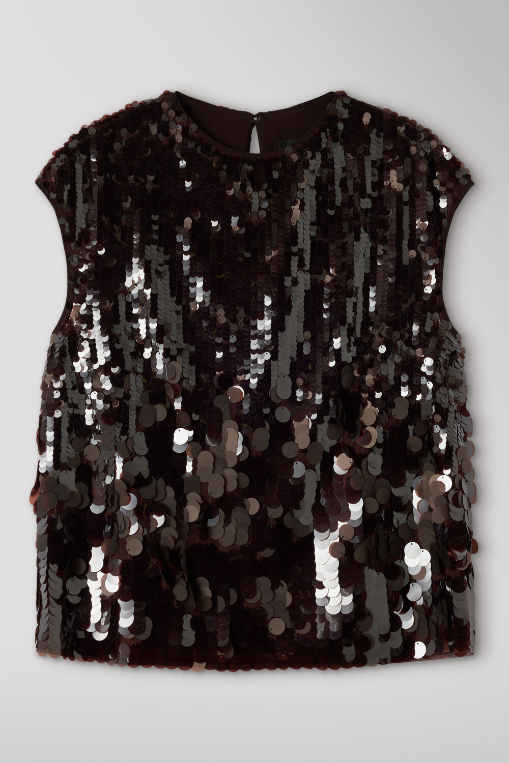Degrade Sequin Cap Sleeve Top