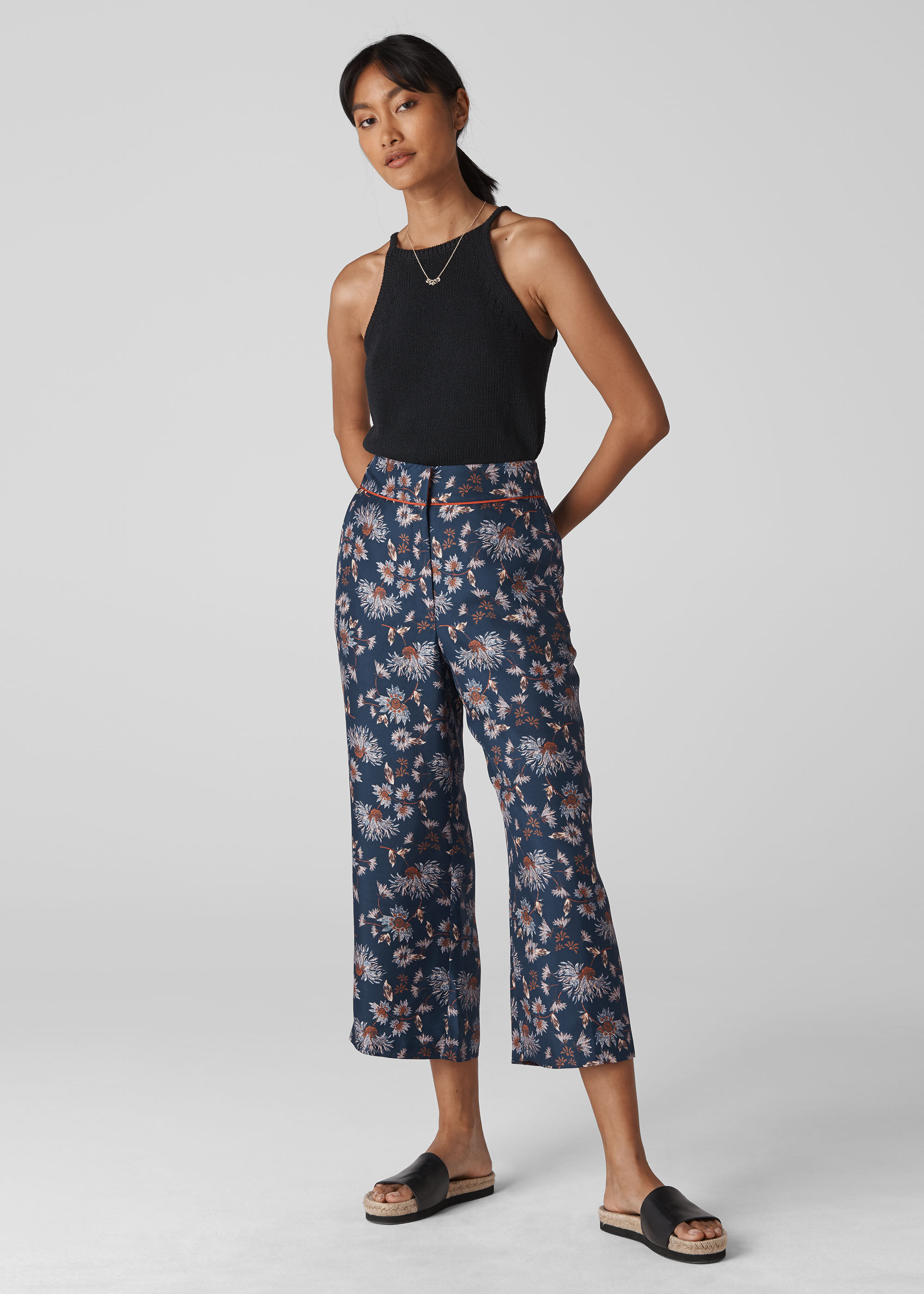 Silk trousers womens clearance