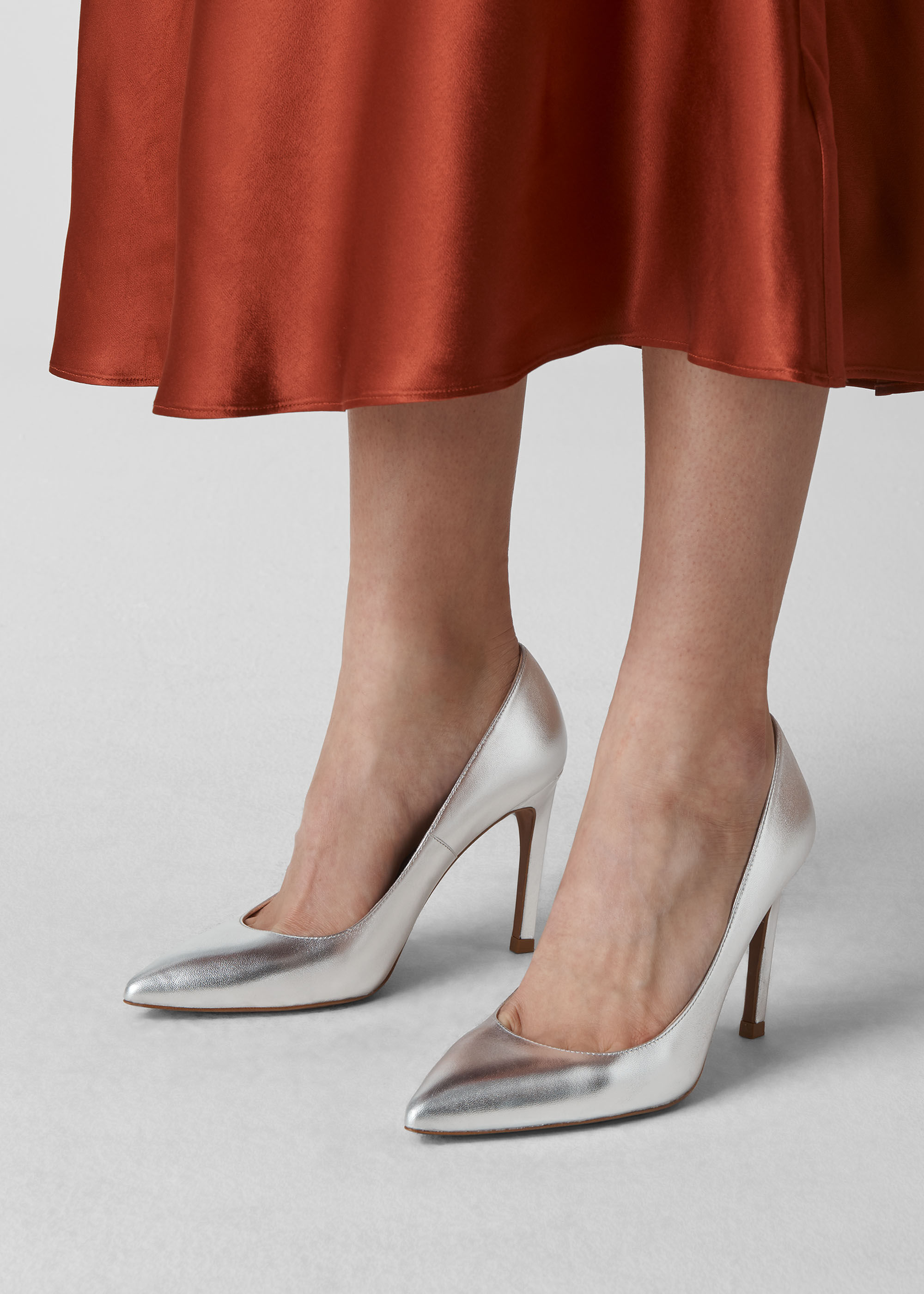 Silver Cornel Suede Pump