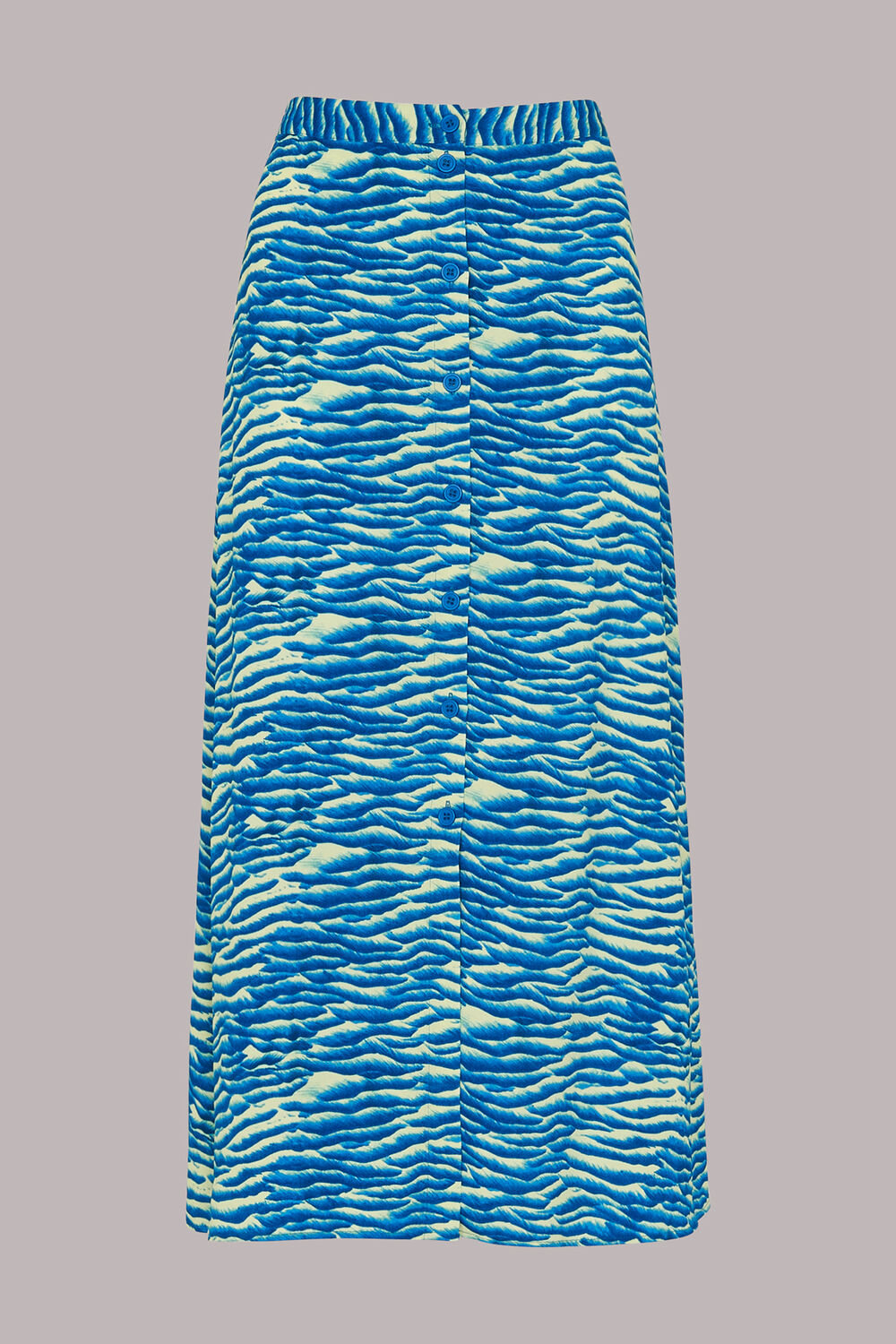 Seafoam Button Front Skirt