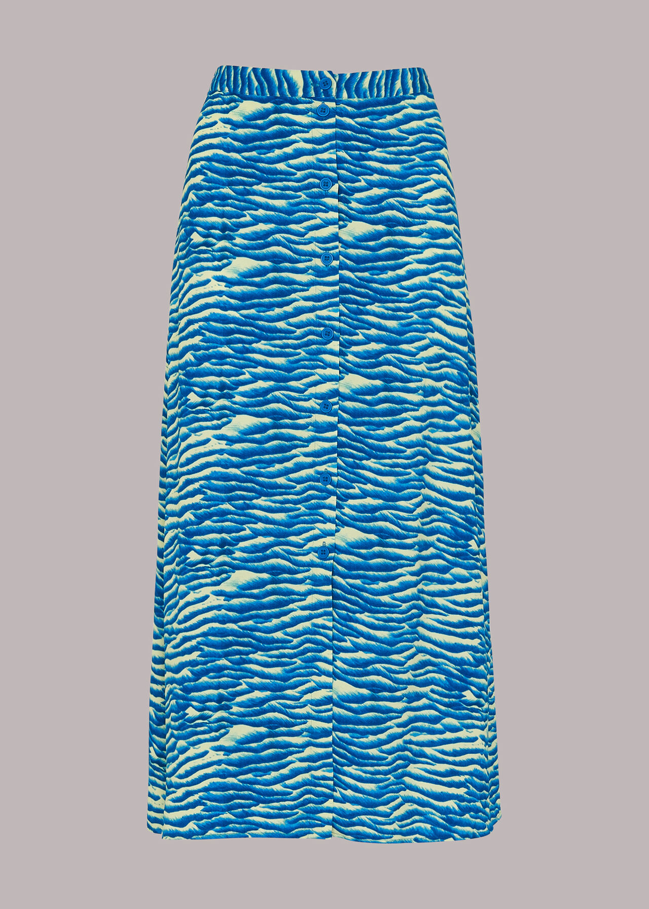 Seafoam Button Front Skirt