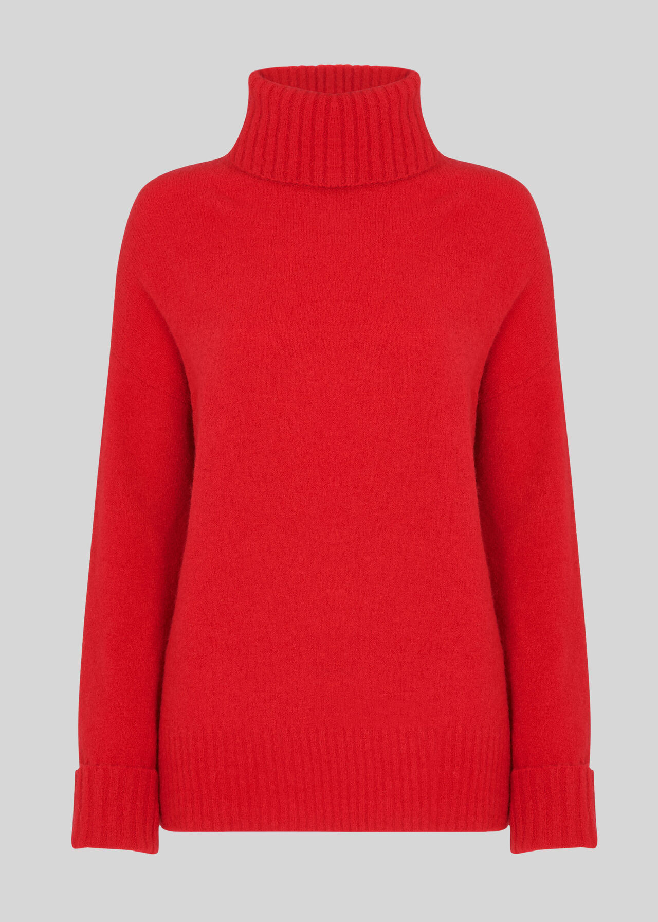 Oversized Roll Neck Red