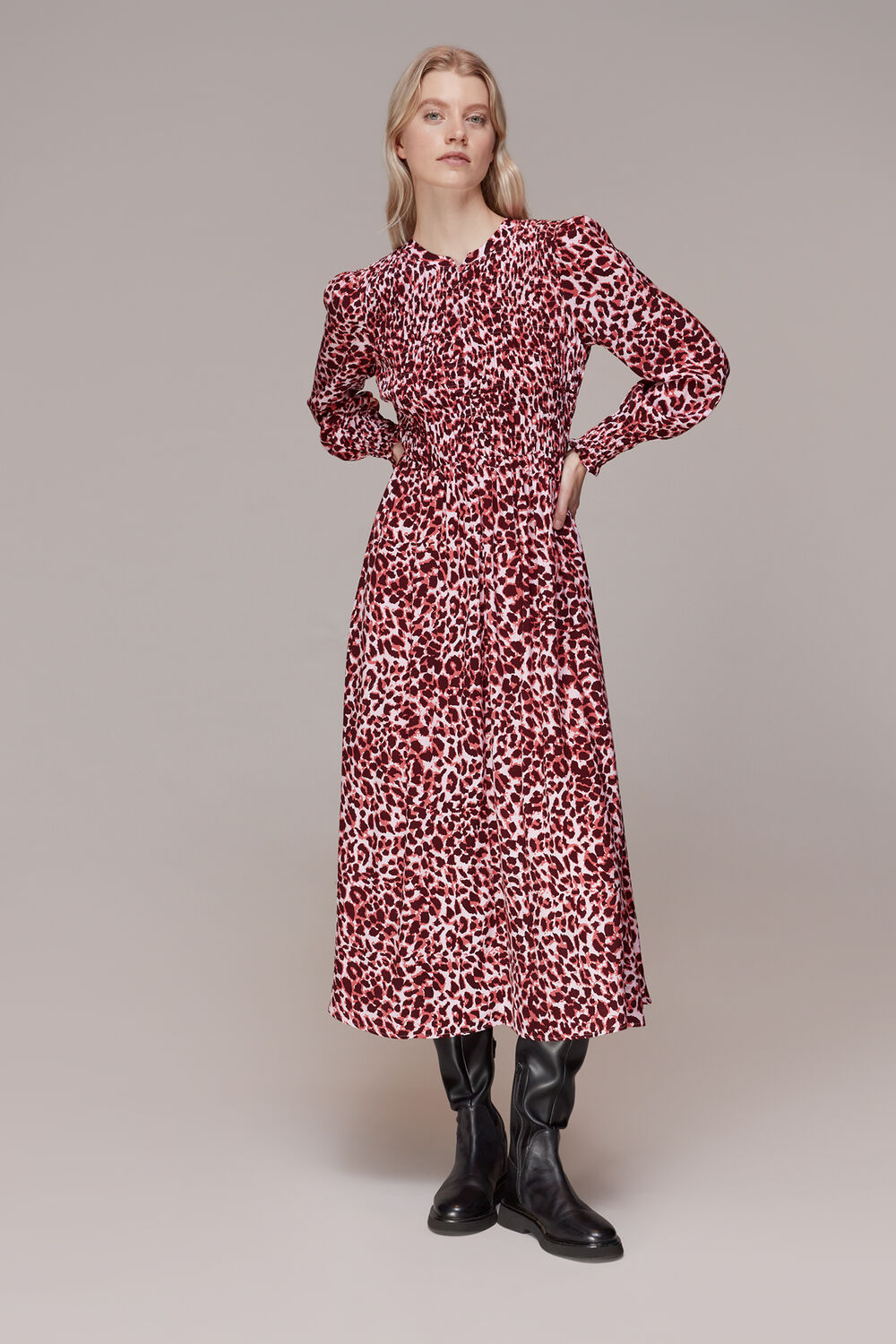 Abstract Cheetah Print Dress