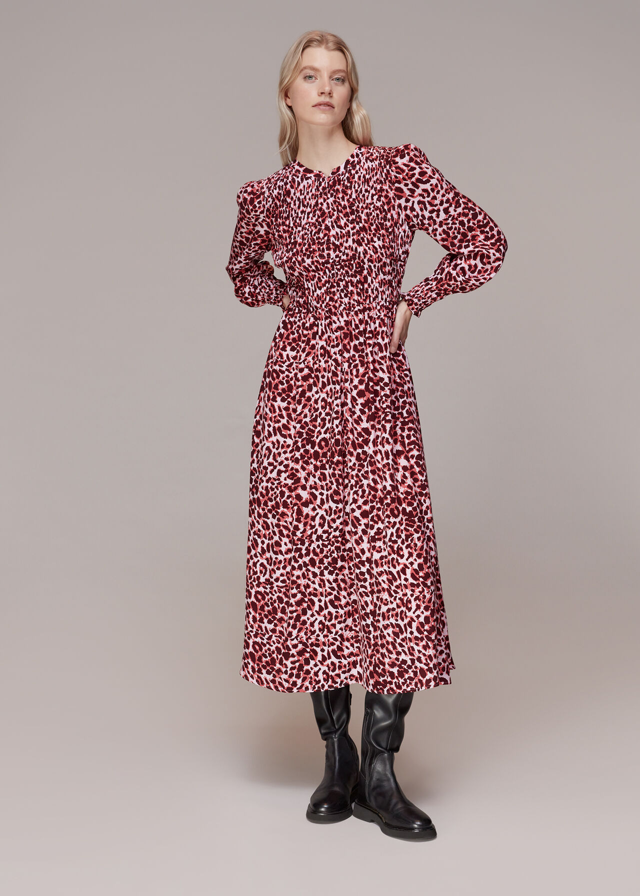 Abstract Cheetah Print Dress