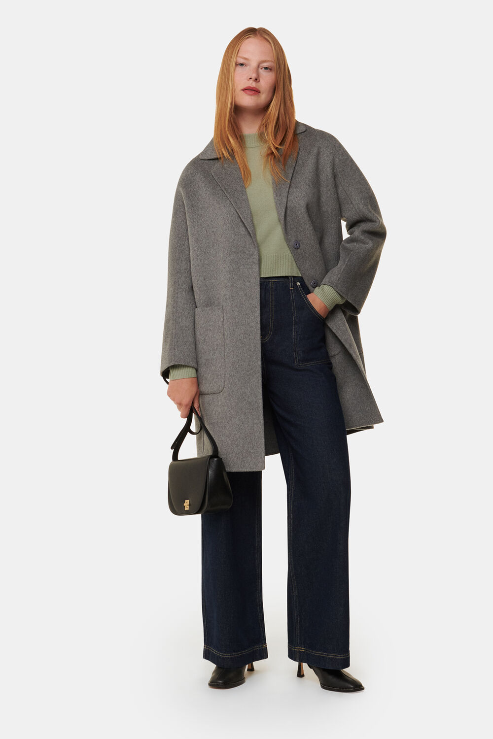 Sage Green Wool Cropped Sweater