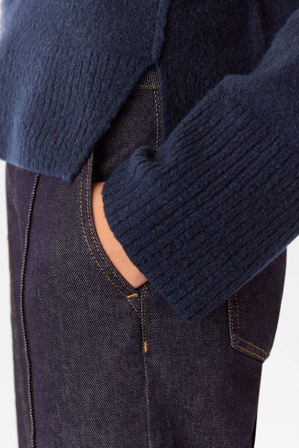 Wool Mix Side Split Knit