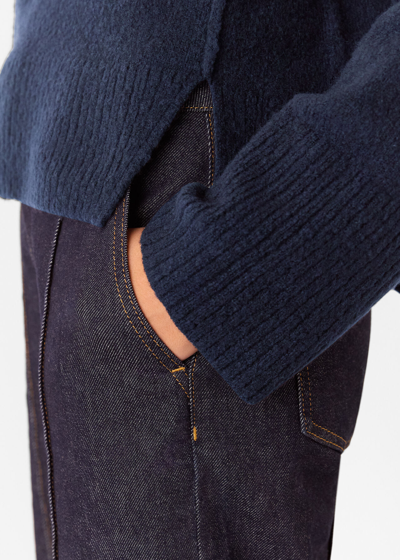 Wool Mix Side Split Knit