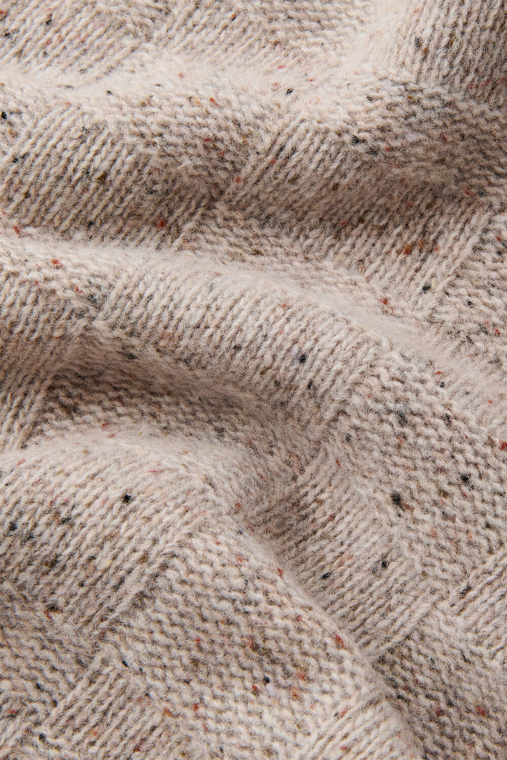 Wool Textured Check Knit