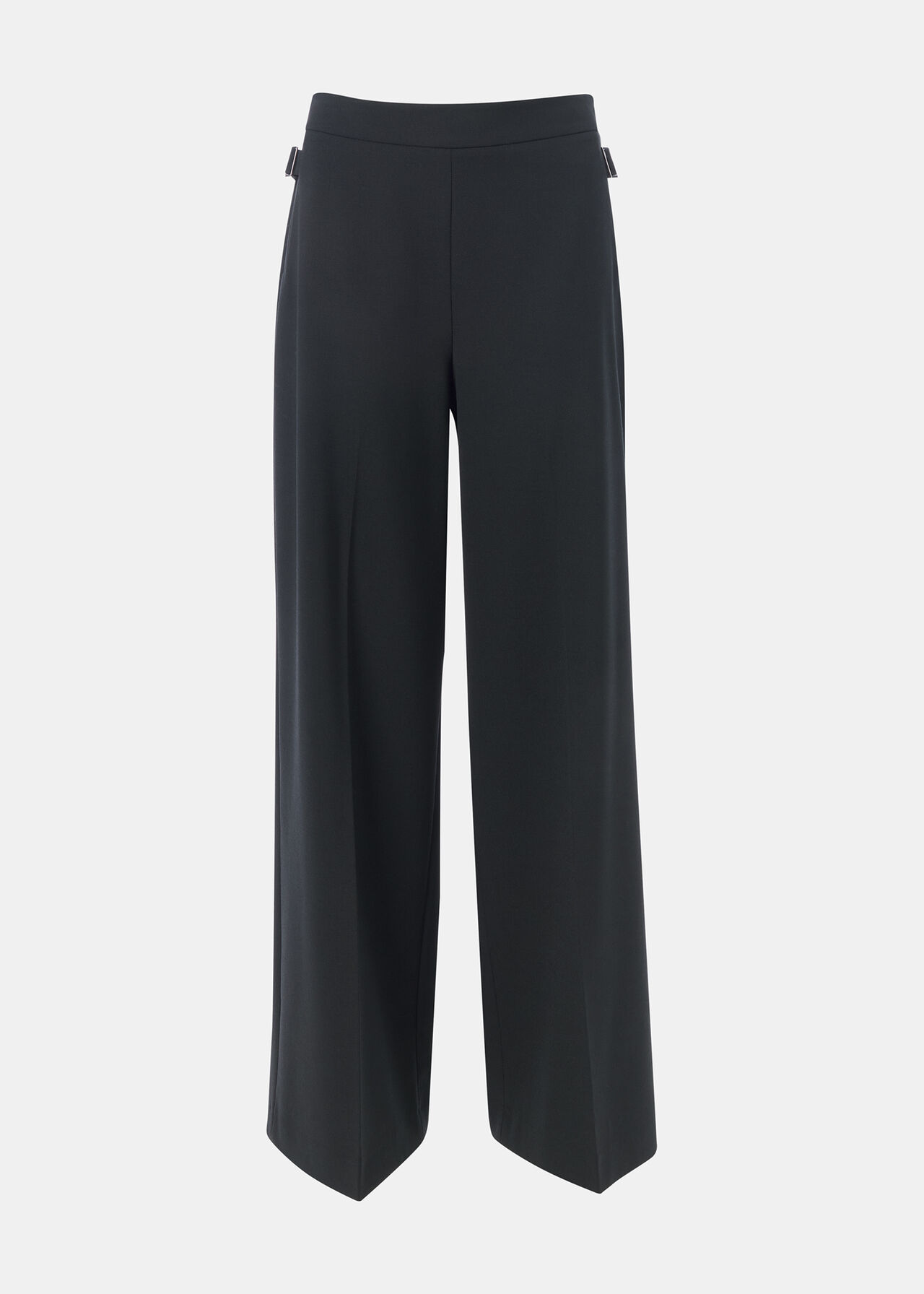 Petite Wool Blend Tab Detail Trouser